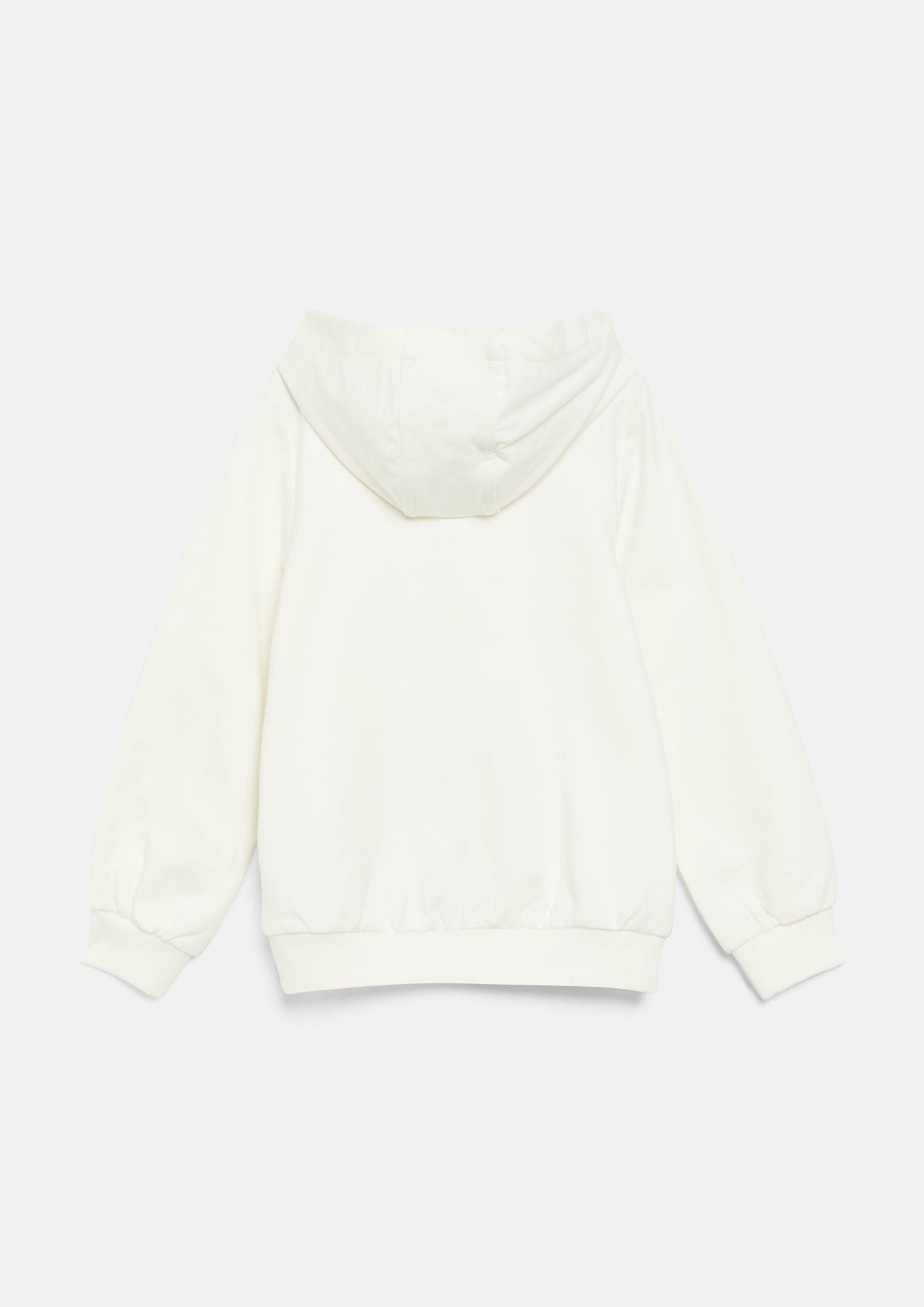 s.Oliver Sweatshirt Sweatshirt Sweatshirt mit Folienprint und Kapuze – Bild 2 von 4