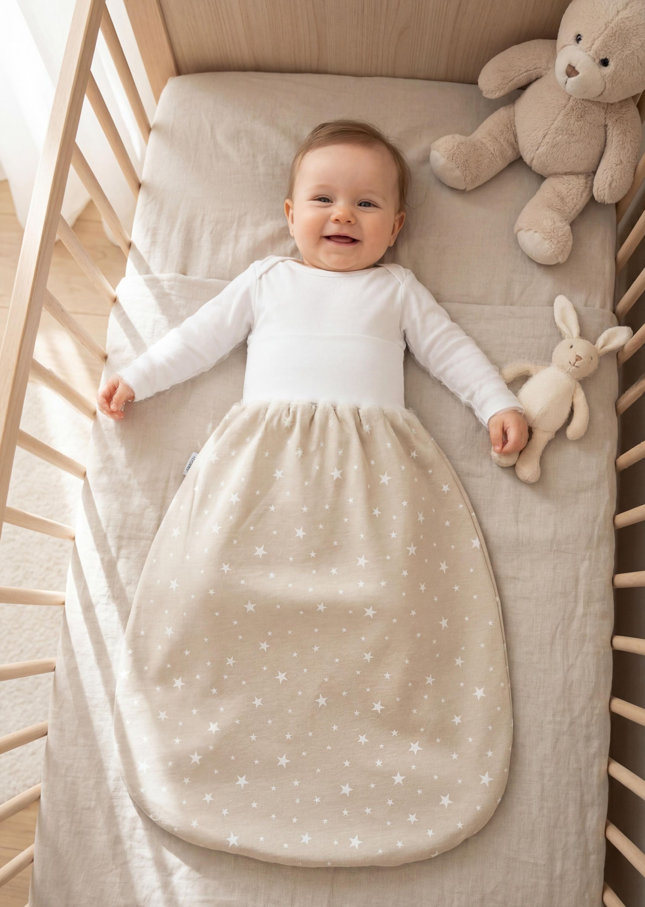 TupTam Babyschlafsack TupTam Unisex Baby Strampelsack mit breitem Bund Unwattiert