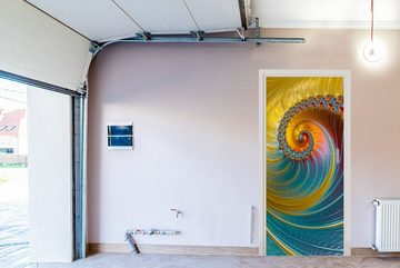 MuchoWow Türtapete Abstrakt - Muschel - Farbe, Matt, bedruckt, (1 St), Fototapete für Tür, Türaufkleber, 75x205 cm