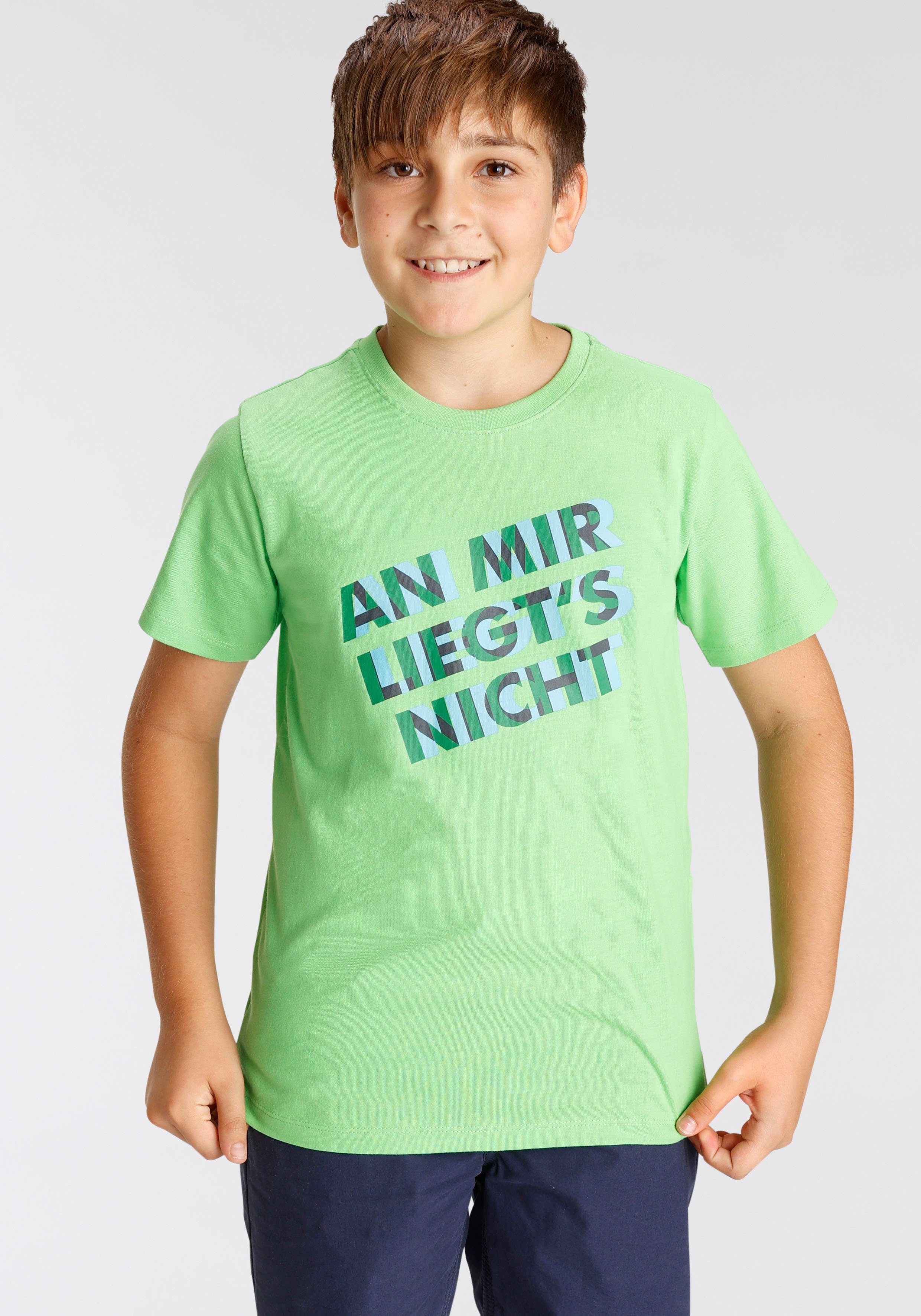 KIDSWORLD T-Shirt AN MIR LIEGT´S NICHT, Spruch