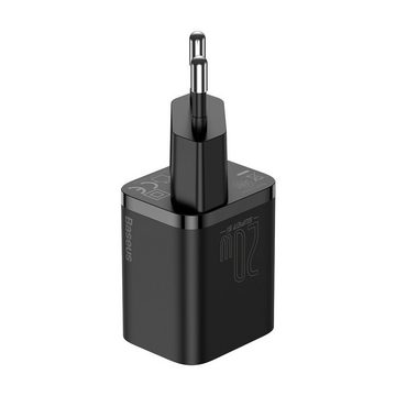Baseus Super Si 1C Schnellladegerät USB Typ C 20 W PD schwarz Schnelllade-Gerät (1-tlg)