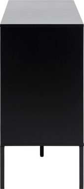 ACTONA GROUP Sideboard (1), schwarze Kontrastrahmen, 1 Tür und 3 Schubladen, Breite 120 cm