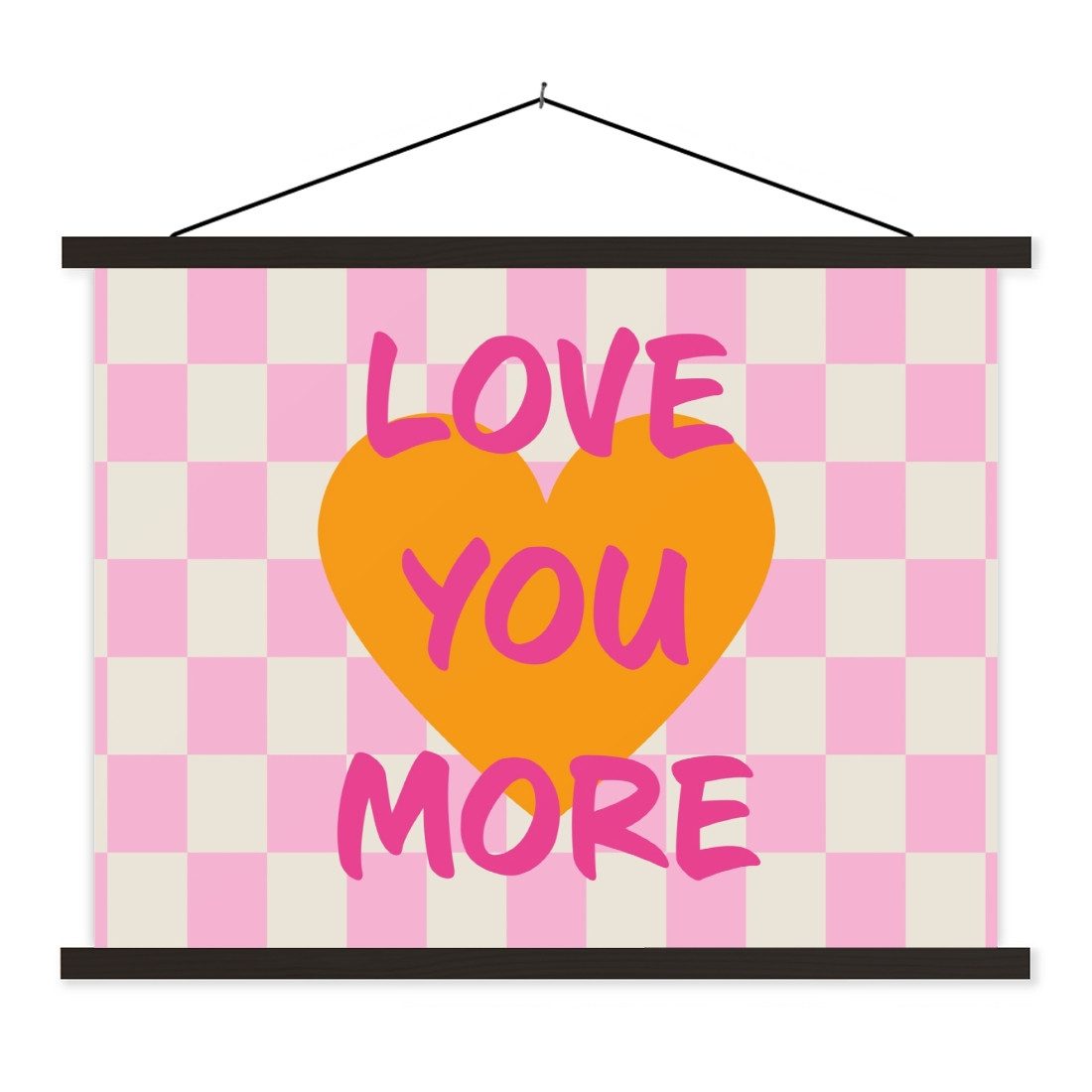 Poster Valentinstag - Liebe - Rosa - Orange