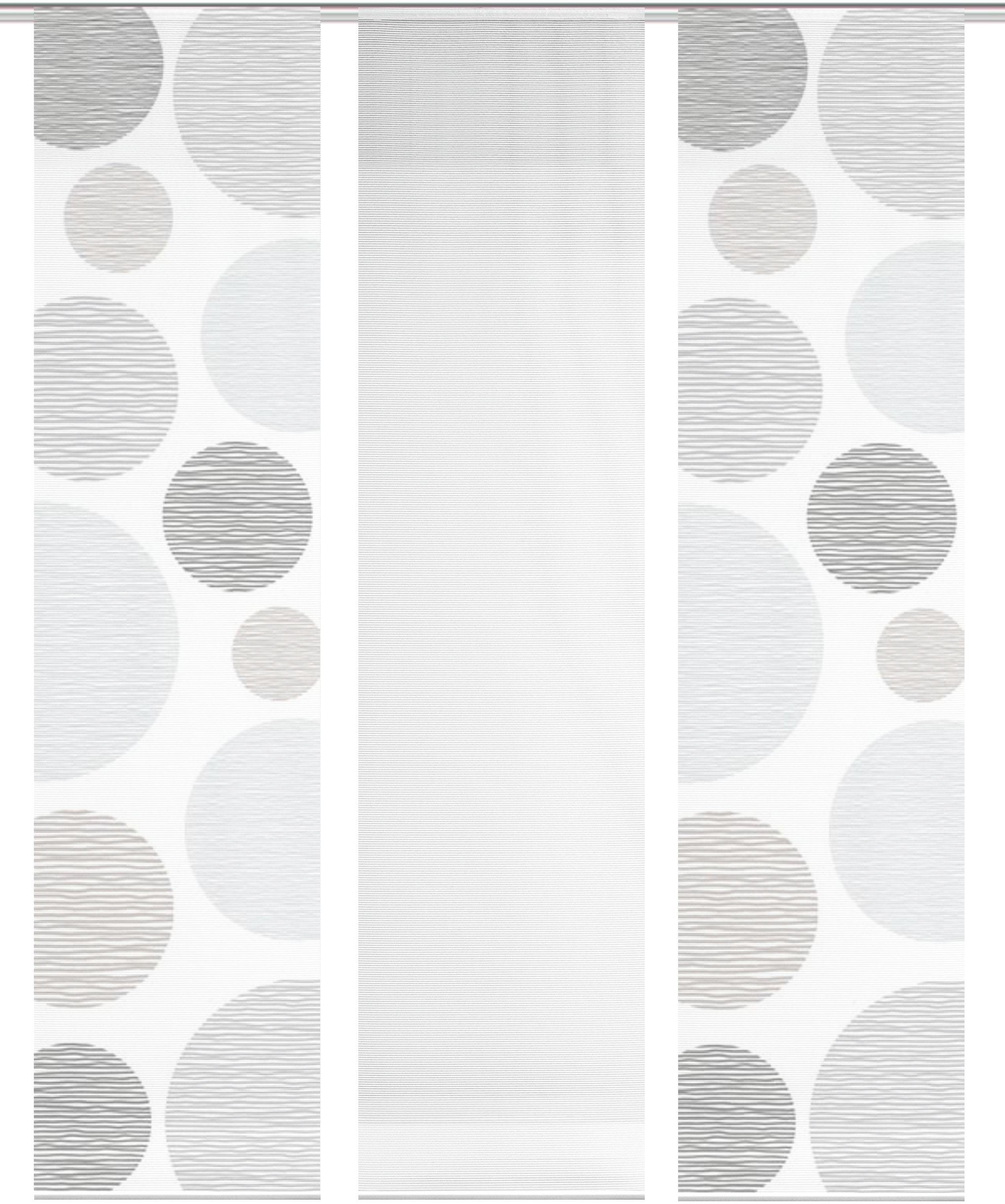 Vision S Schiebegardine 3ER SET BORDEN (3 St), Paneelwagen, halbtransparent günstig online kaufen