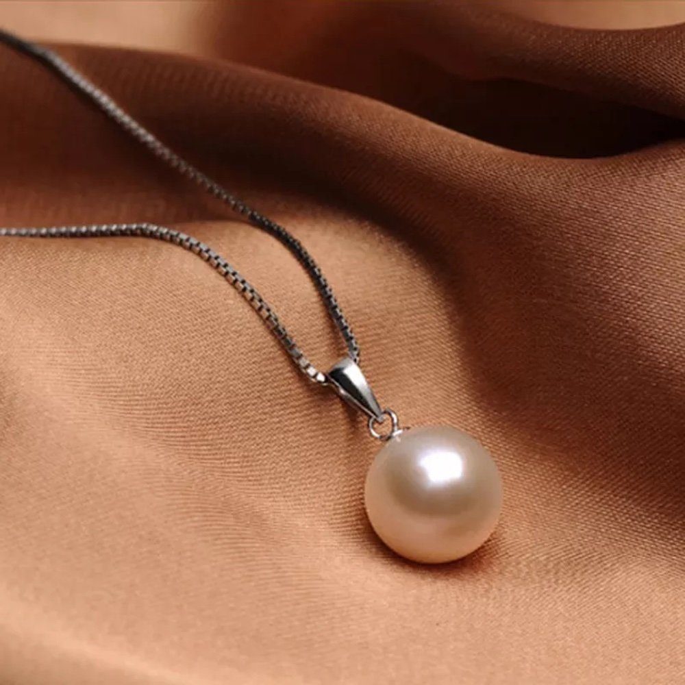 Kim Johanson Kette mit Anhänger 10mm Perle, 925 Silber – Bild 3 von 4