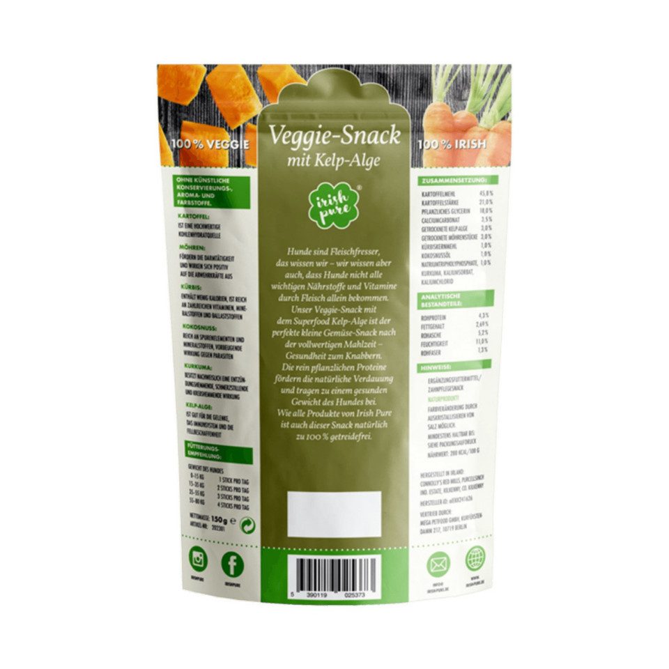 Irish Pure Irish Pure Hundesnacks 150g - Beef, Chicken, Salmon, Veggie & Dental Veggie Snack, Leckerli für: Hunde