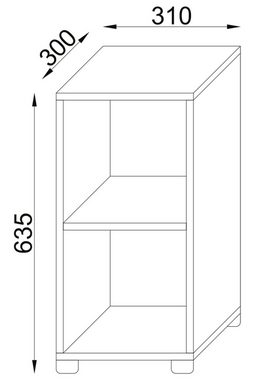 VCM Midischrank Holz Badmöbel Midischrank Badregal Benas-2 (1-St)