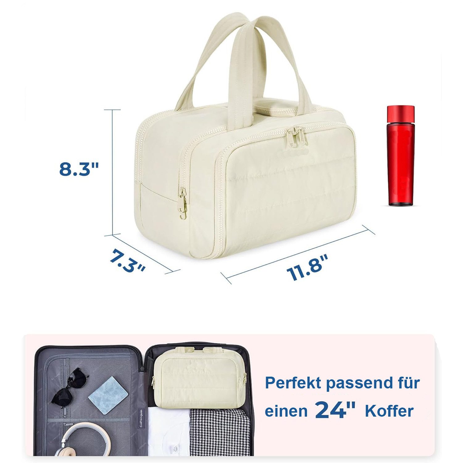 Coonoor Kosmetiktasche Leichte Reisetoilettentasche, große Kosmetiktasche günstig online kaufen