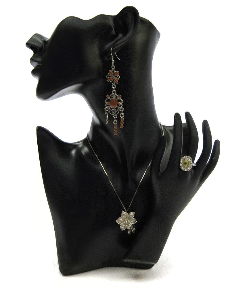 Yudu Schmuckständer Profi Dekorative Schmuckbüste Dekopuppe Dekobüste Dekokopf + Dekohand