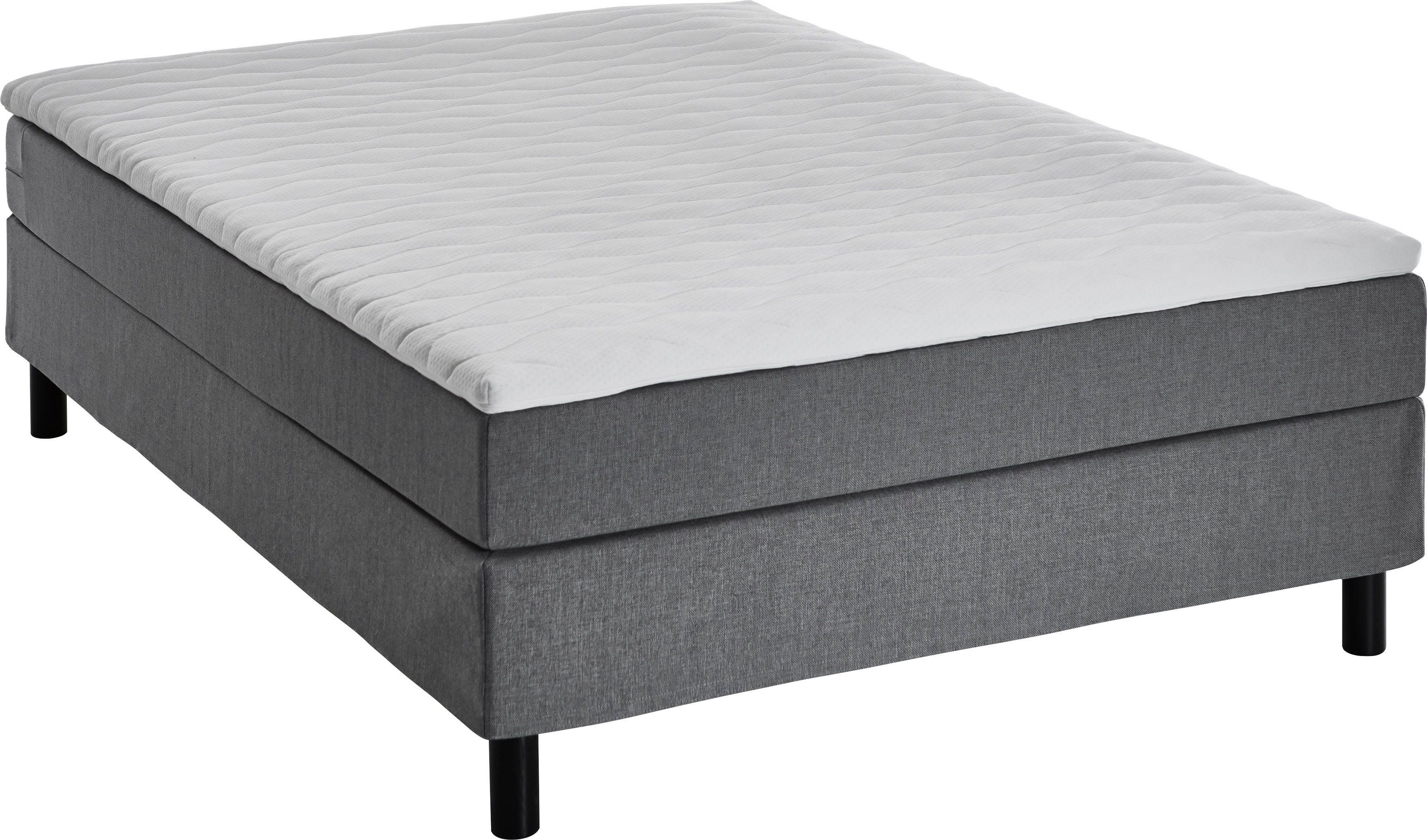 ATLANTIC home collection Boxbett Happy, ohne Kopfteil, mit Topper, wahlweise mit oder ohne Bettwaren
