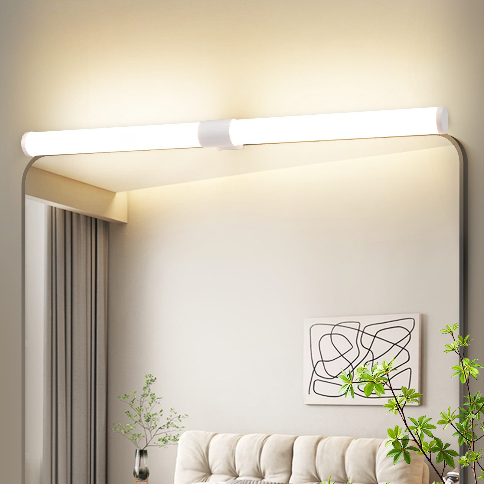 Nettlife LED Spiegelleuchte Bad Schwarz Klemmbar günstig online kaufen