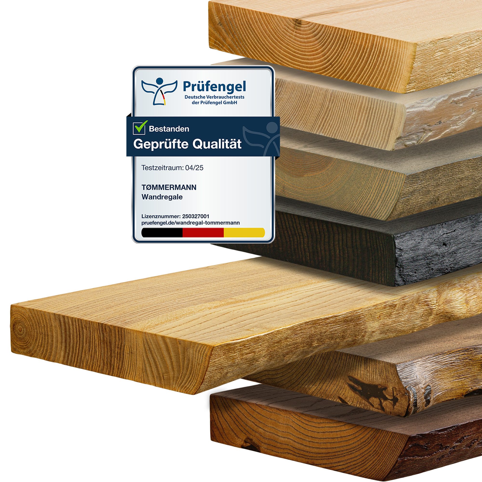 tømmermann Wandregal Schweberegal Holzregal mit Baumkante - Hängeregal aus günstig online kaufen