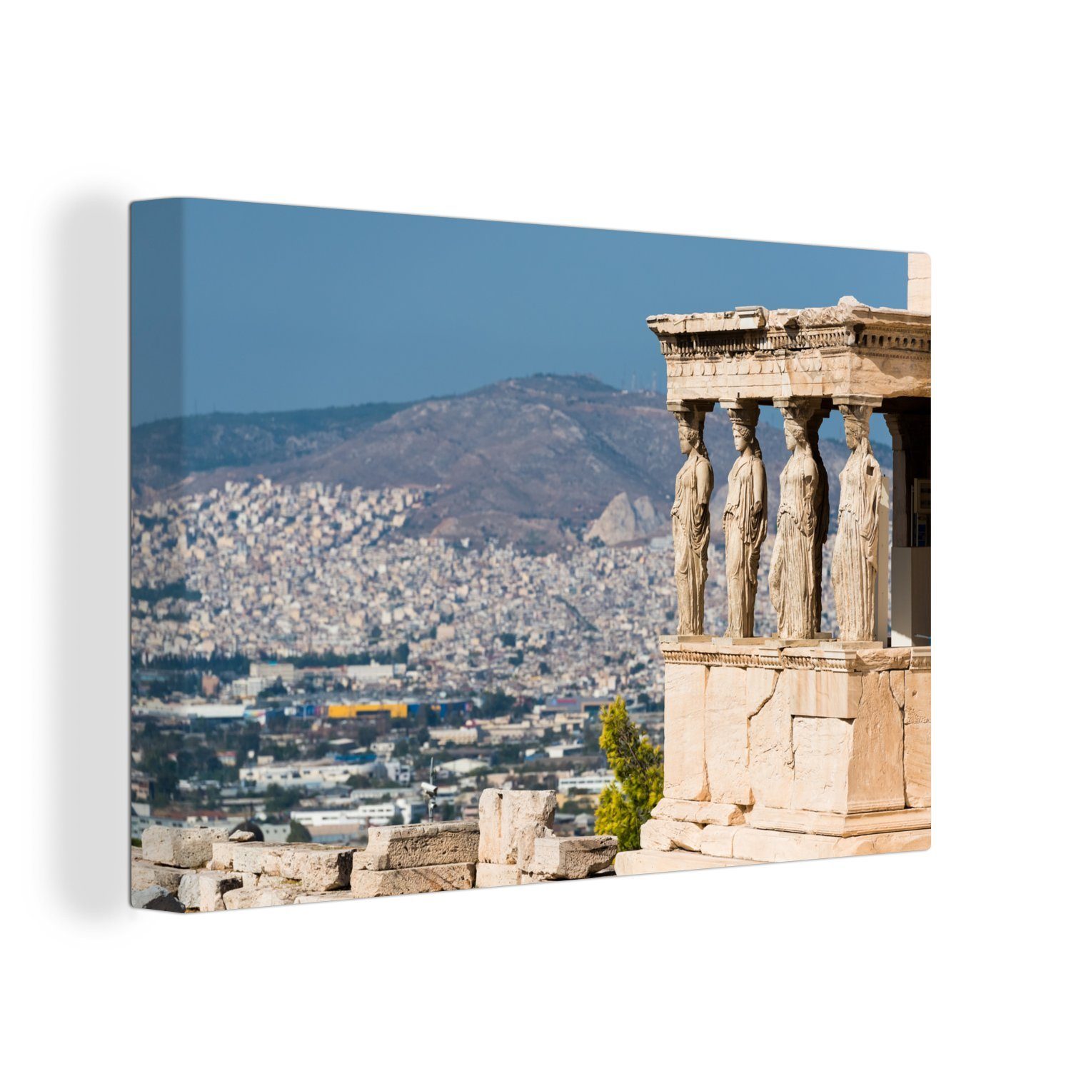 OneMillionCanvasses® Leinwandbild Der Blick von der Akropolis, (1 St), Wandbild Leinwandbilder, Aufhängefertig, Wanddeko, 30x20 cm