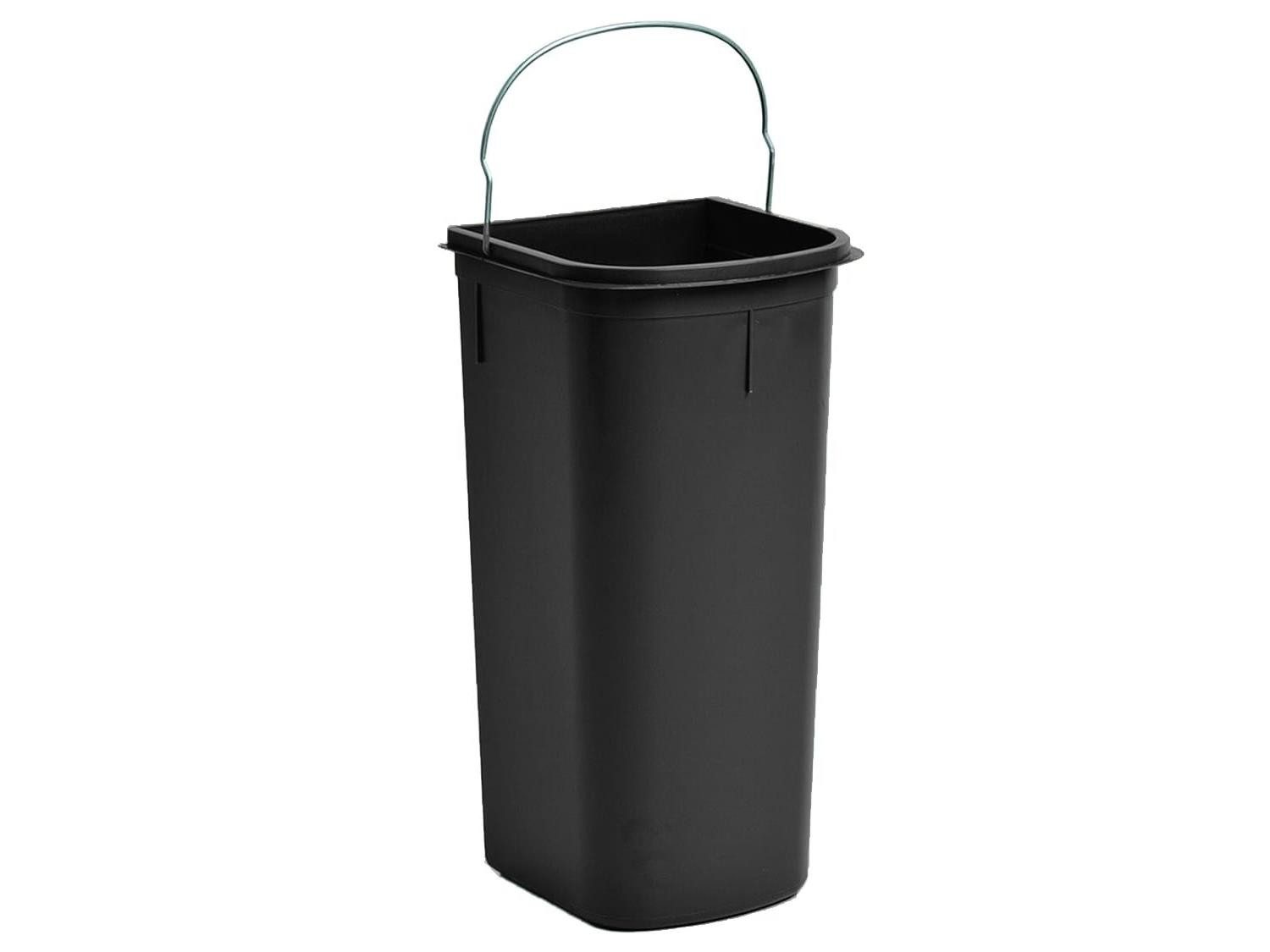 Hailo Einbaumülleimer Hailo Inneneimer 1226249 schwarz 8 Liter 185 x 170 x 365 mm und Henkel