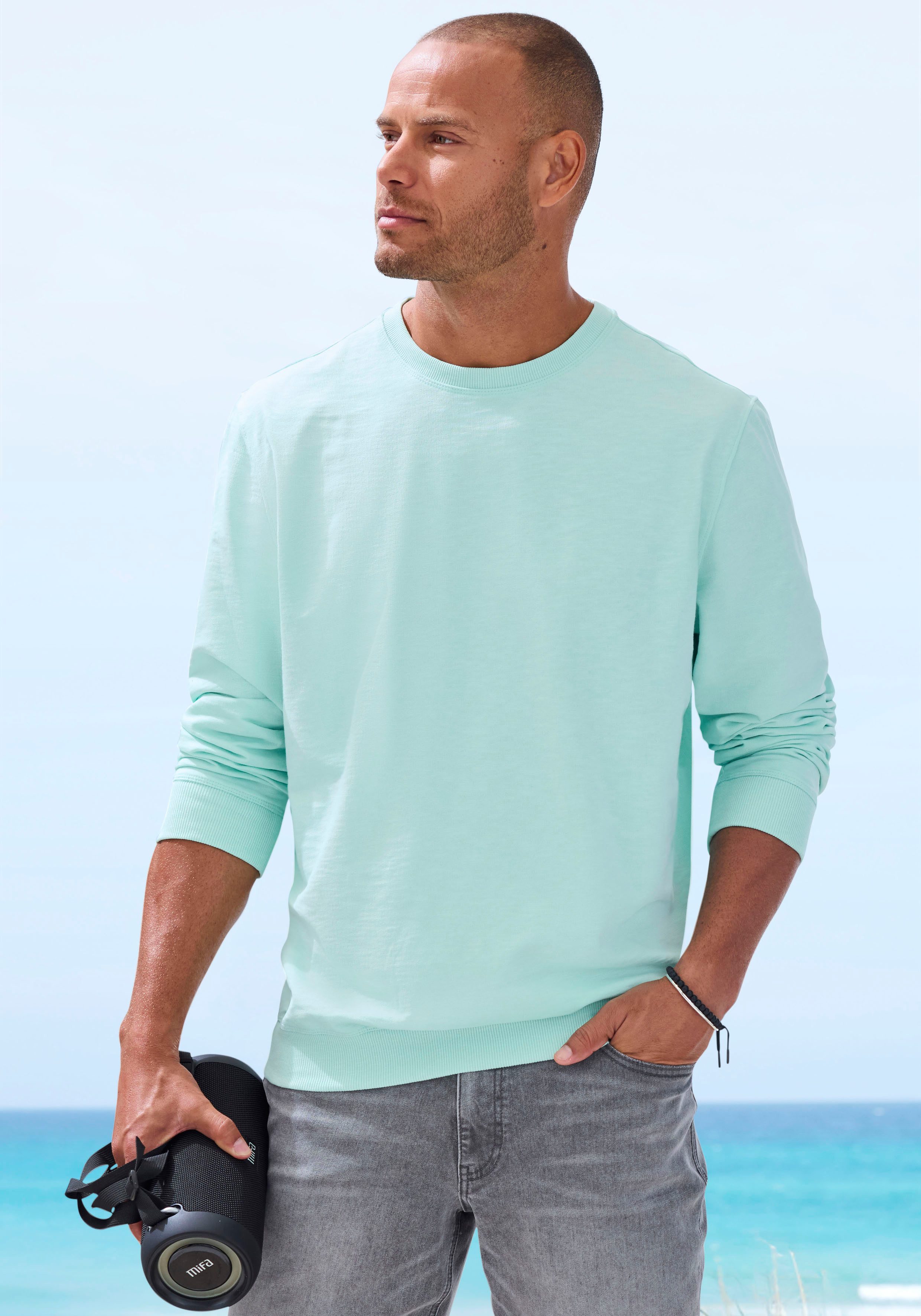 John Devin Langarmshirt in Struktur-Qualität und in modischen Farben günstig online kaufen