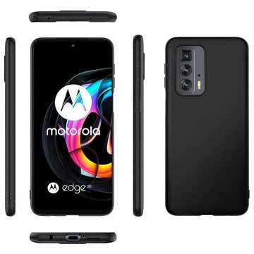 CoolGadget Handyhülle Black Series Handy Hülle für Motorola Edge 20 Pro 6,7 Zoll, Edle Silikon Schlicht Schutzhülle für Motorola Edge 20 Pro Hülle