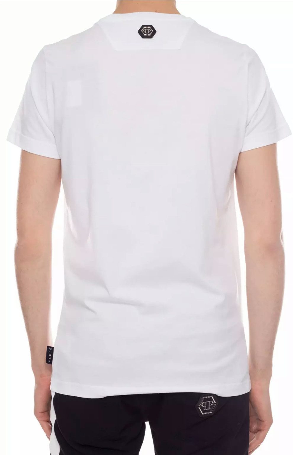 PHILIPP PLEIN T-Shirt Platinum Cut Skull Logo Shirt Lässiger Look, Streetwear-Edge, Minimalistisch