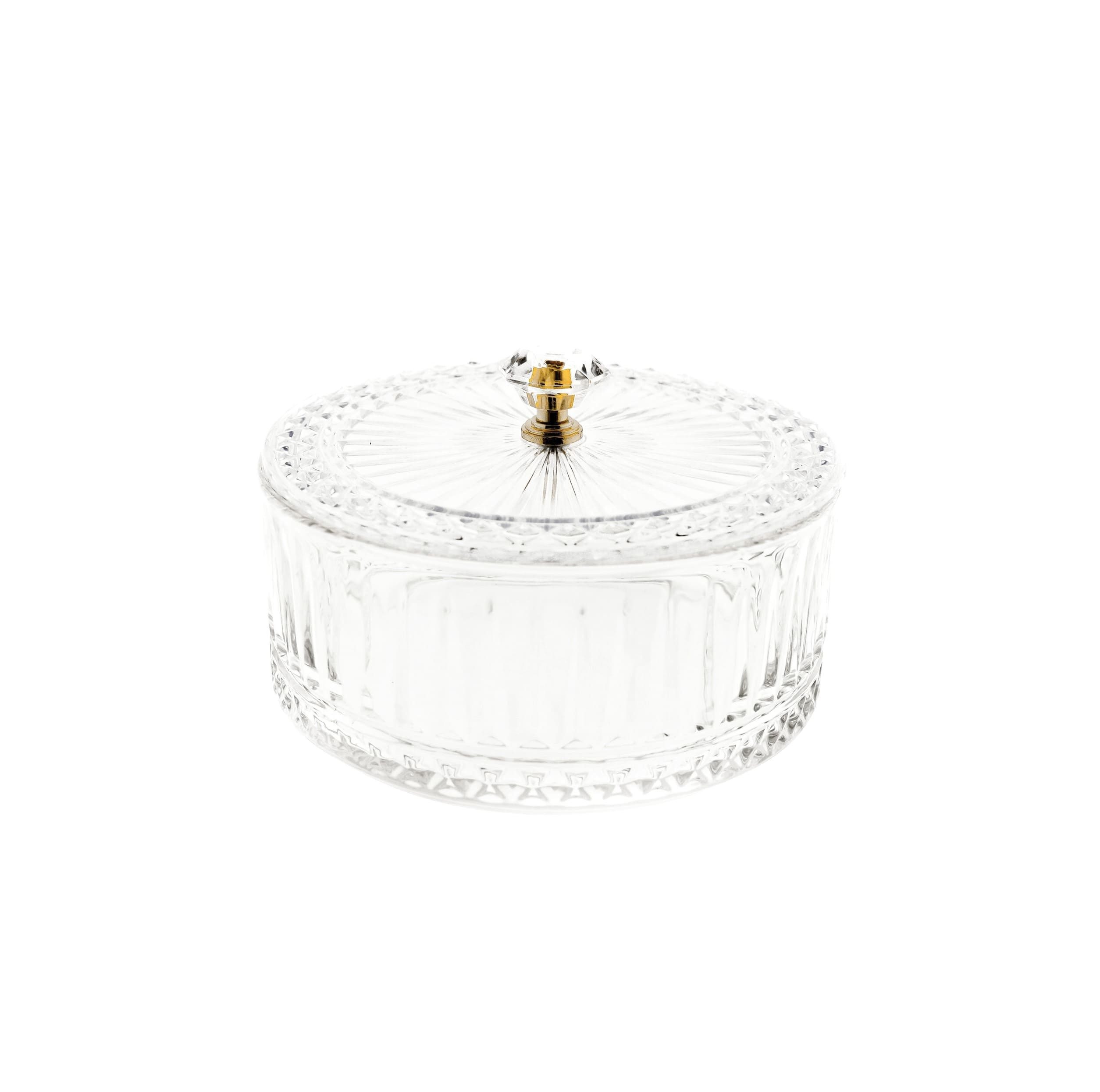 Almina Snackschale Bonboniere-Set aus Glas mit goldfarbenem Gestell, Stapelbar – Bild 5 von 5