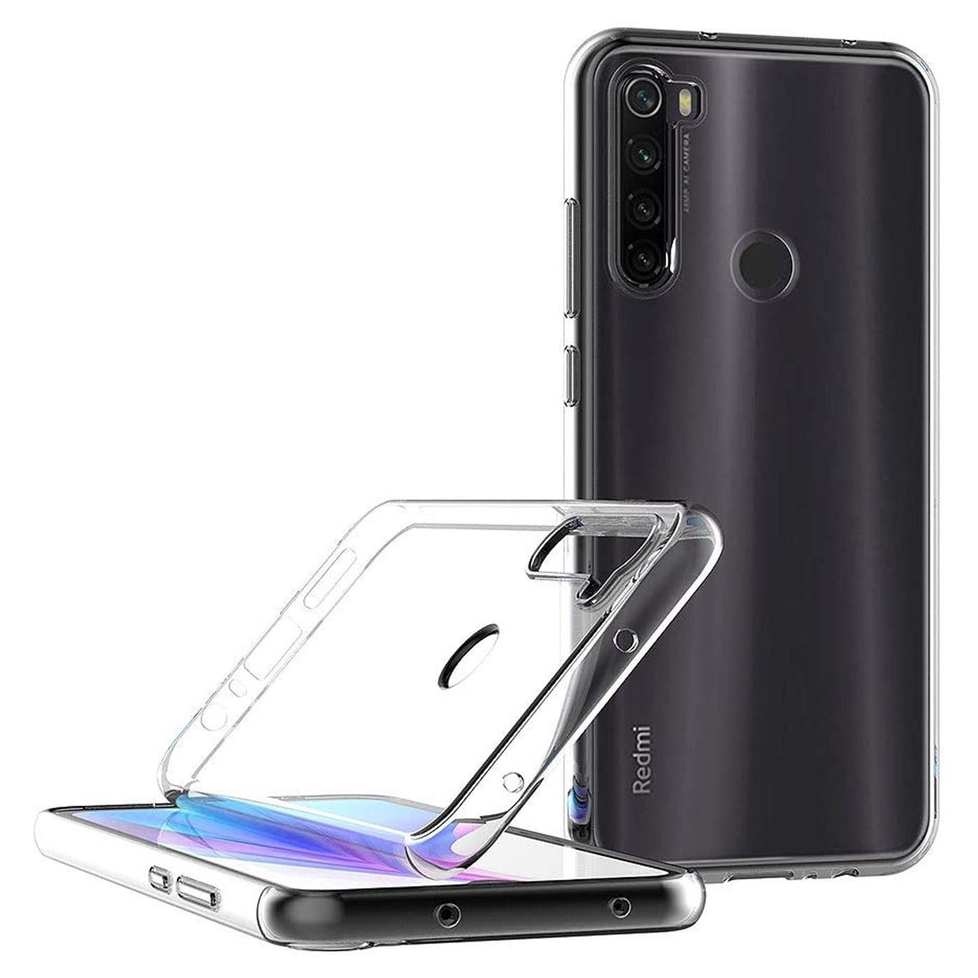 CoolGadget Handyhülle Silikon Handy Hülle Slim für Xiaomi Redmi Note 8T 6,3 Zoll, dünne TPU Schutzhülle Case in transparent / durchsichtig