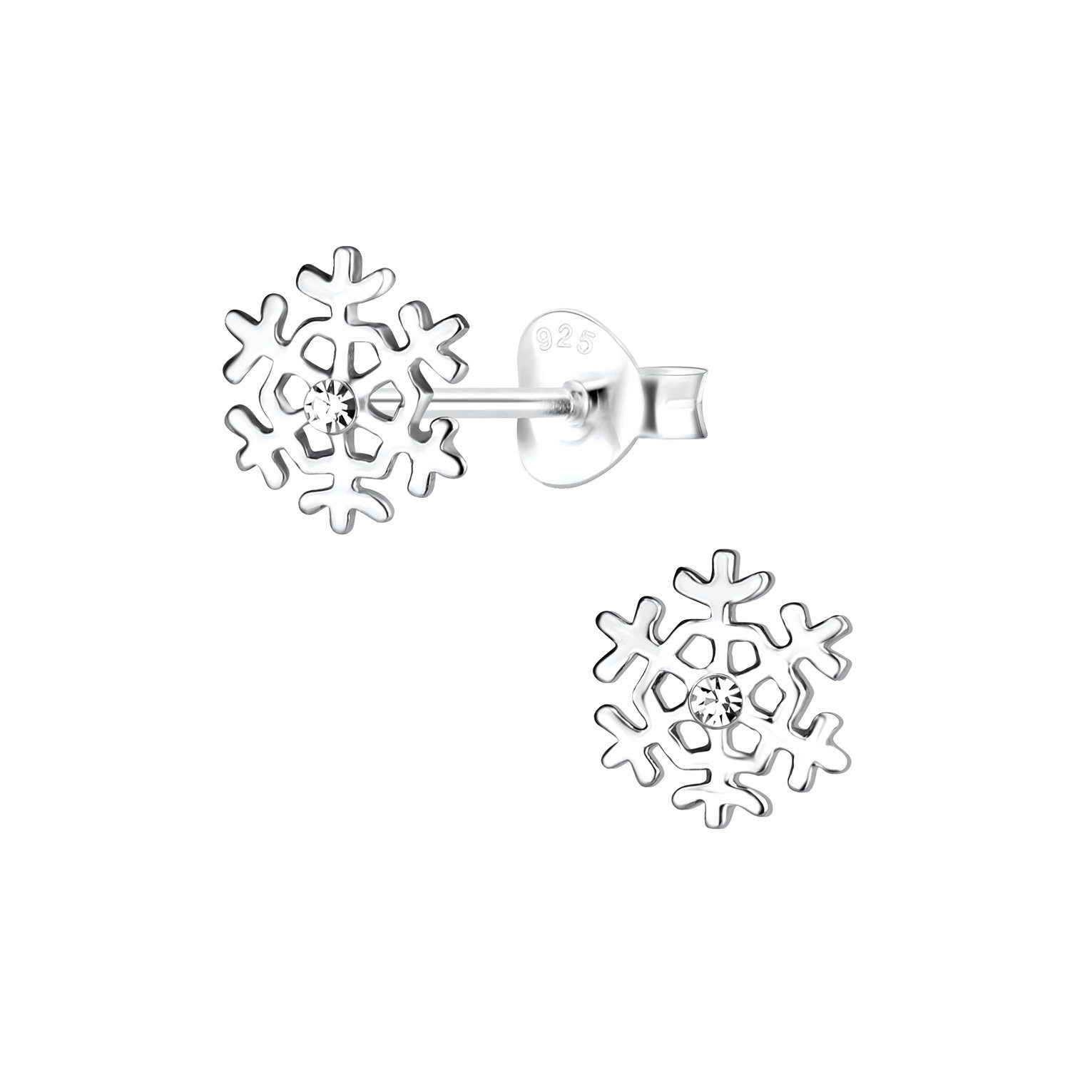 ALEXANDER YORK Paar Ohrstecker SCHNEEFLOCKE, 2-tlg., 925 Sterling Silber