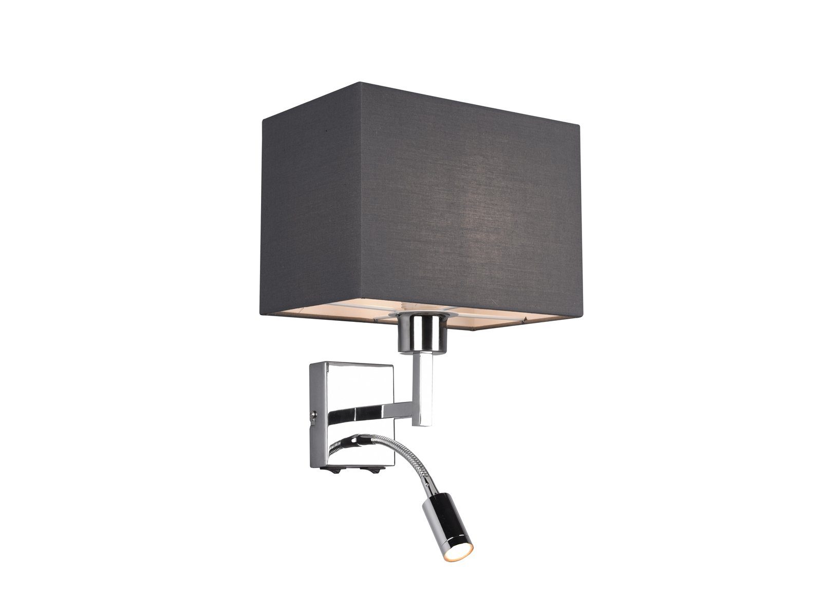meineWunschleuchte Wandleuchte, Lesearm, ohne Leuchtmittel, Leselicht LED fest integriert, Warmweiß, Bett Nachttisch-lampe Wand-Montage mit Schalter & Leselampe, H: 31cm