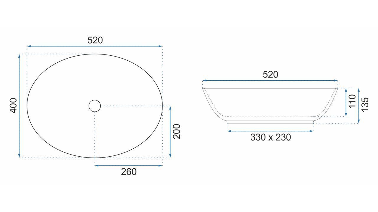 GTM Design Aufsatzwaschbecken MARGOT Glanz Modern Waschbeckenm günstig online kaufen