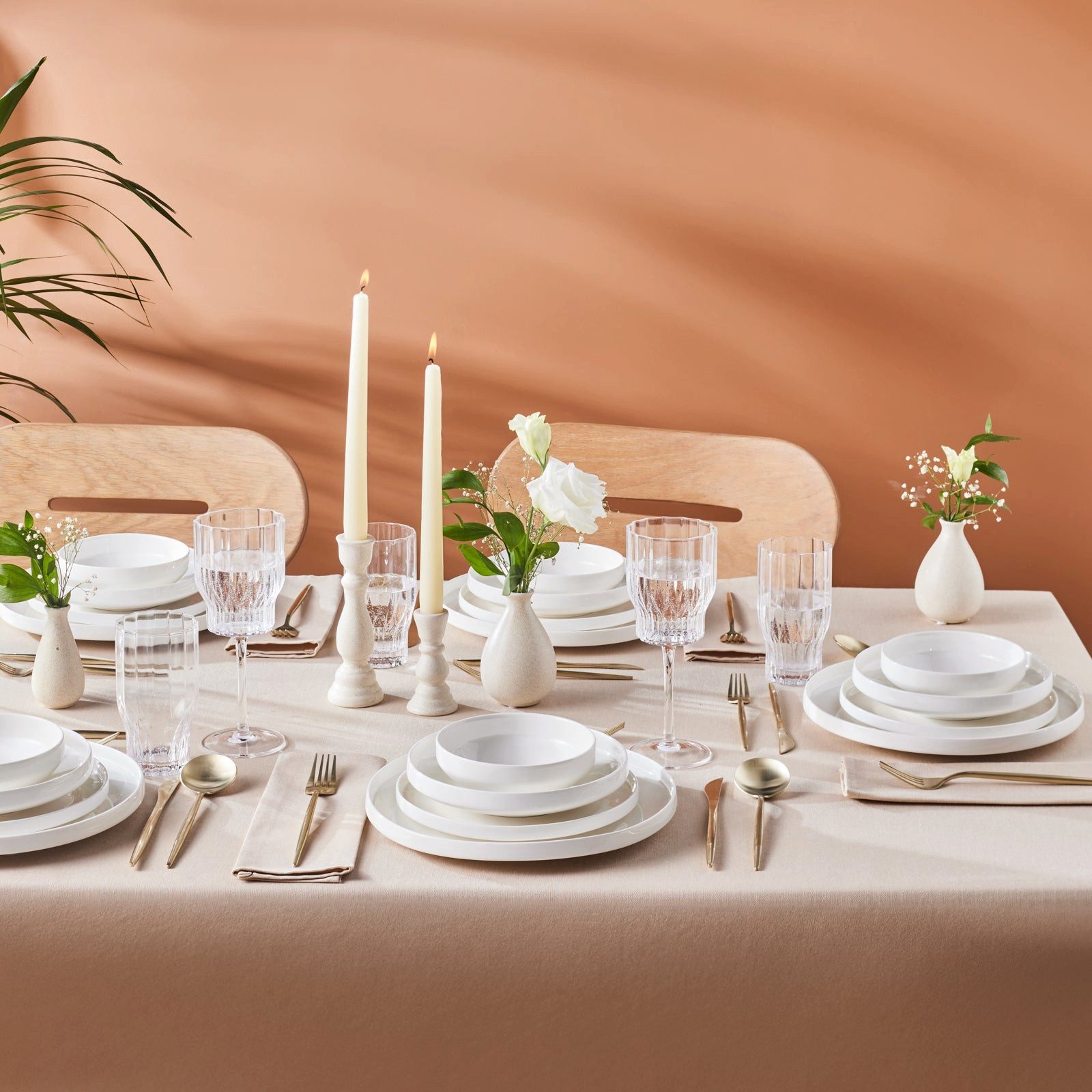 Karaca Geschirr-Set Karaca Streamline New Saturn Geschirrset Weiß 24-teiliges 6 Personen (24-tlg), 6 Personen, BONE PORCELAIN – Bild 5 von 5