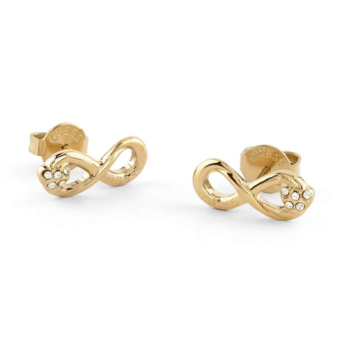 Guess Paar Ohrstecker JUBE06049JWYGT/U, für Damen Unendlichkeit Goldfarben