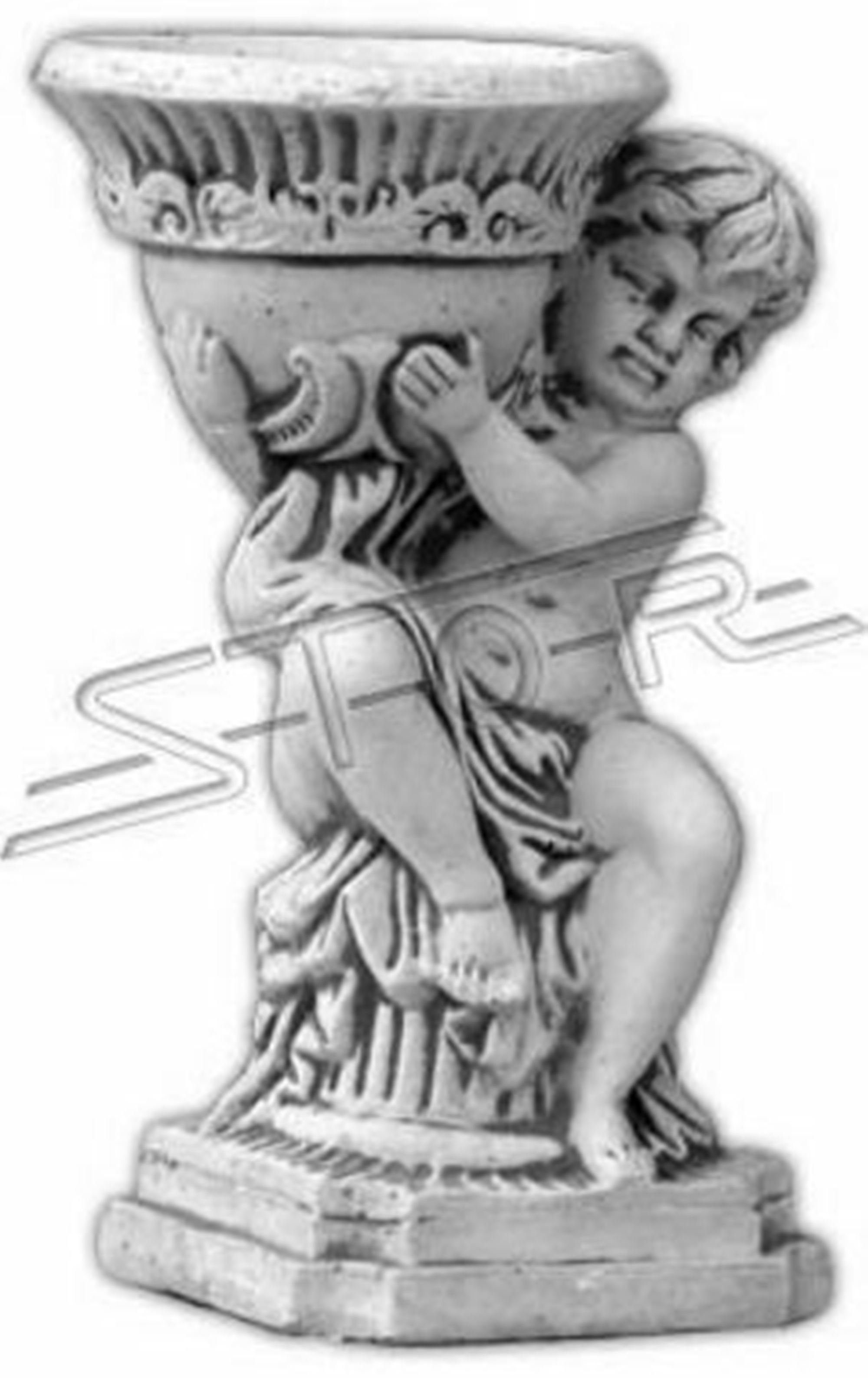 Figur Blumenkübel Pflanz Skulptur Garten Blumentöpfe Vasen Kübel JVmoebel gefäss