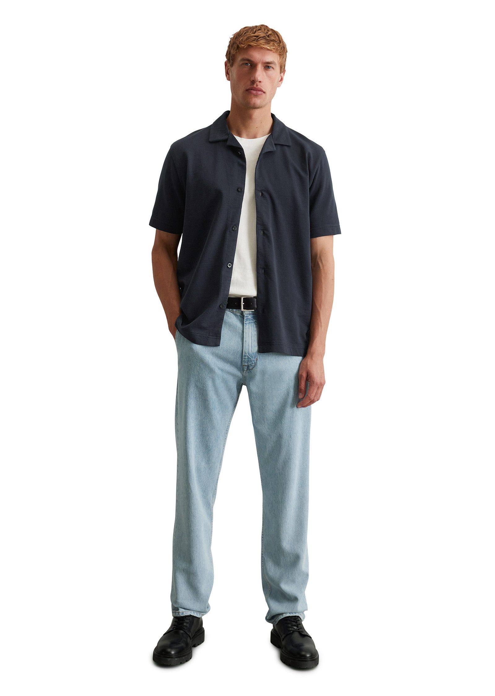 Marc O'Polo Kurzarmshirt aus Bio-Baumwoll-Mix