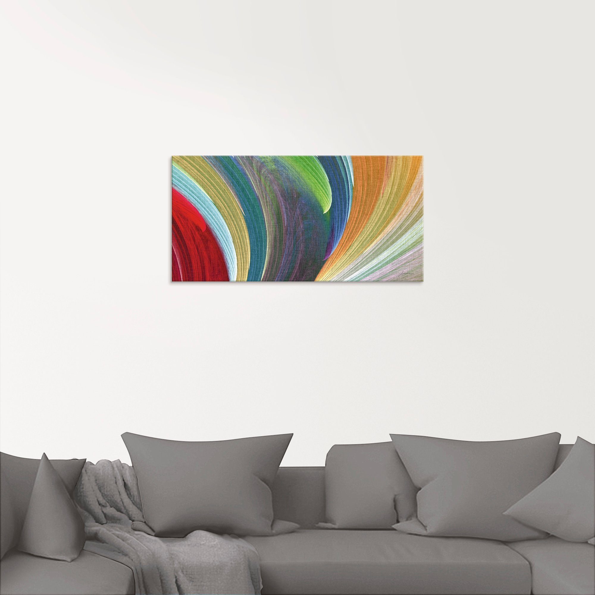 Artland Glasbild Windwellen III, Muster (1 St), in verschiedenen Größen