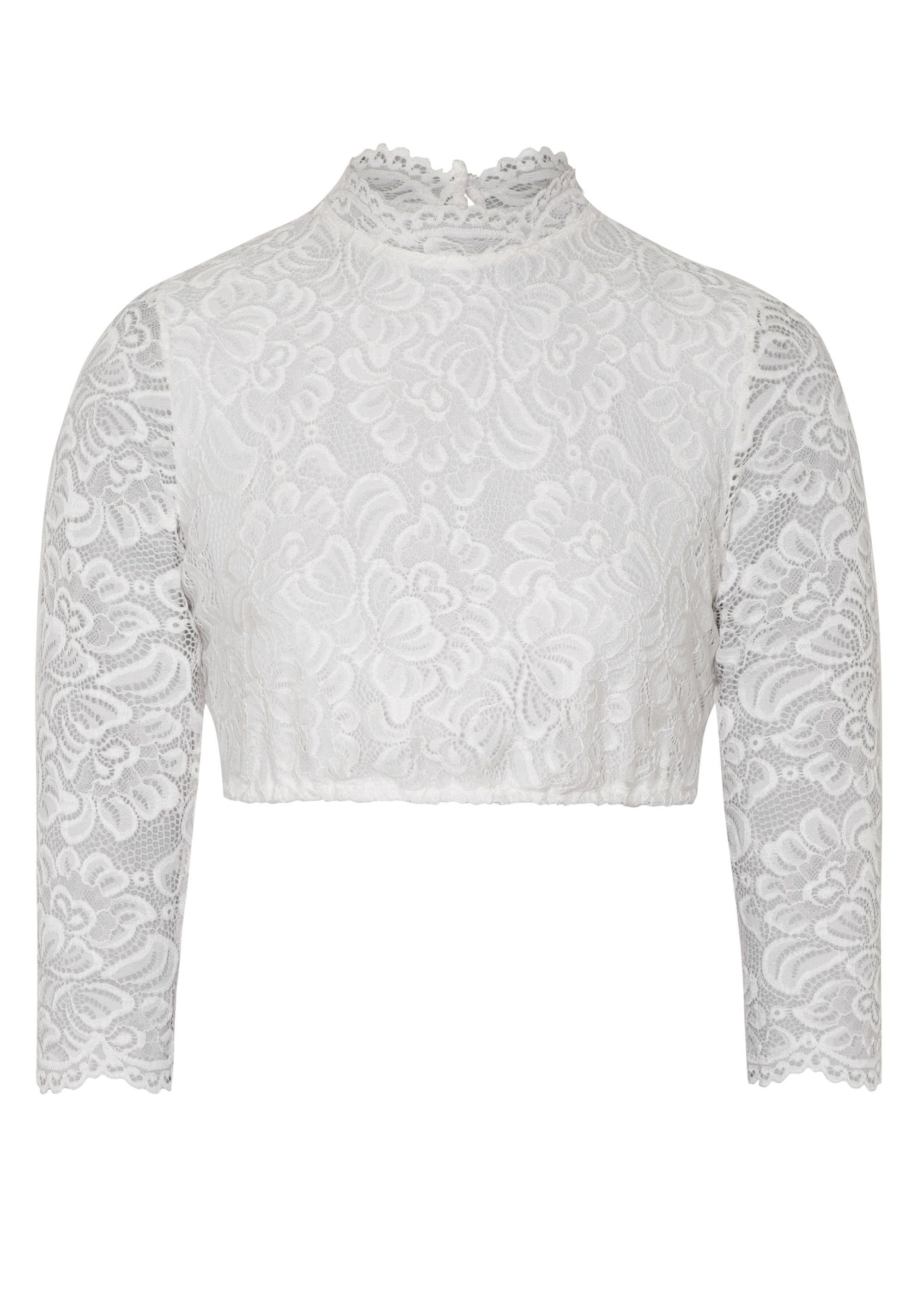 Spieth & Wensky Dirndlbluse Amsterdam (1-tlg) mit floralen Spitzenmuster günstig online kaufen