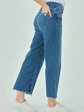 Glücksstern 5-Pocket-Jeans Jeans Clara Bea Flared Bisterblau