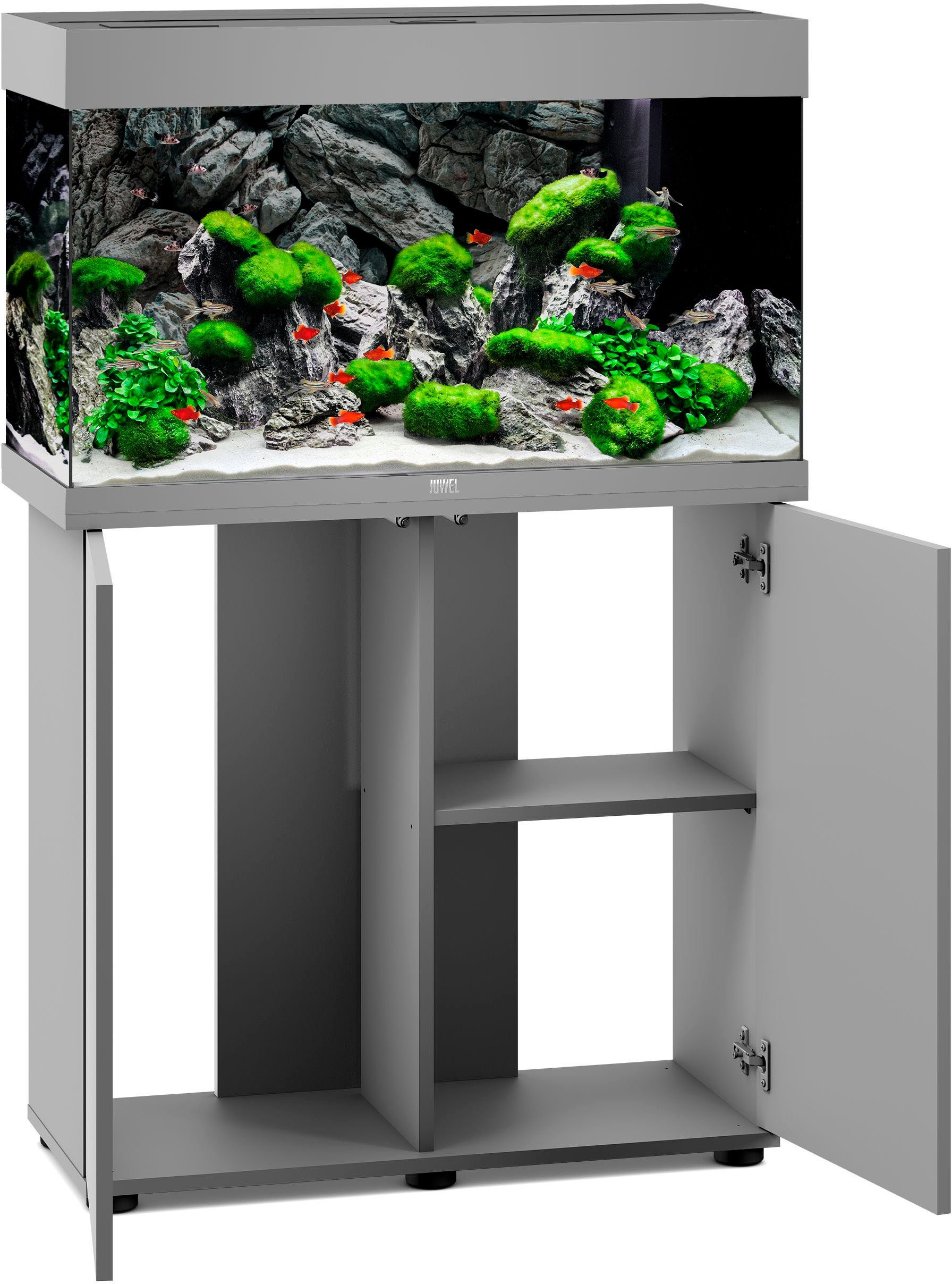JUWEL AQUARIEN AquarienSet Rio 125 LED grau, inkl. SBX Unterschrank