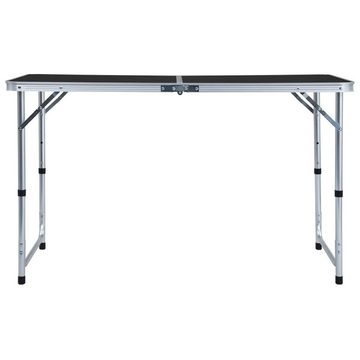 vidaXL Campingtisch Klappbarer Campingtisch Grau Aluminium 120 x 60 cm (1-St)