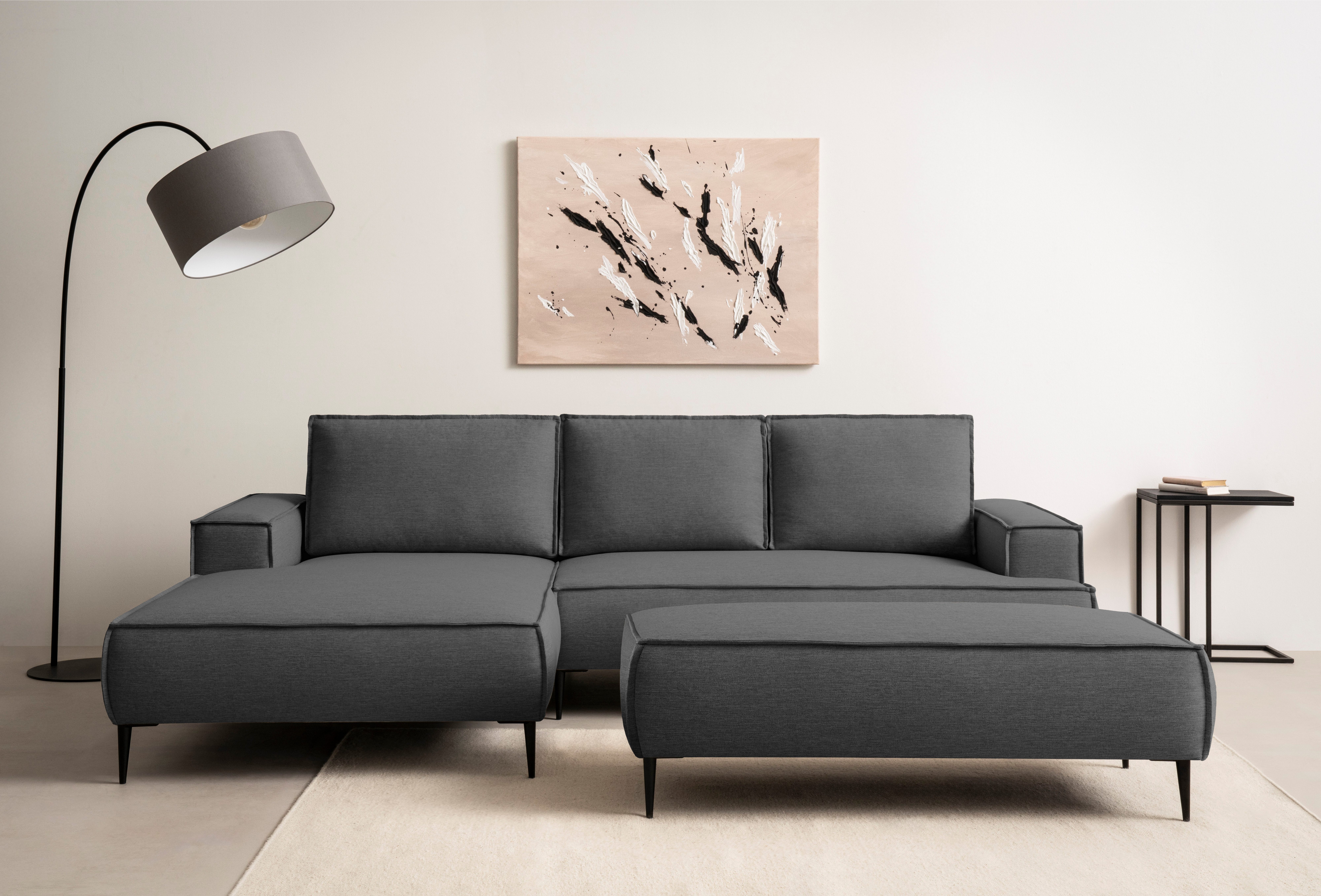 andas Sitzgruppe TVINNU, Polsterecke L-Form, Schlaffunktion, mit Табуретки, (Set), Set, stellbar zum Schlafsofa (Krokodilverbinder)