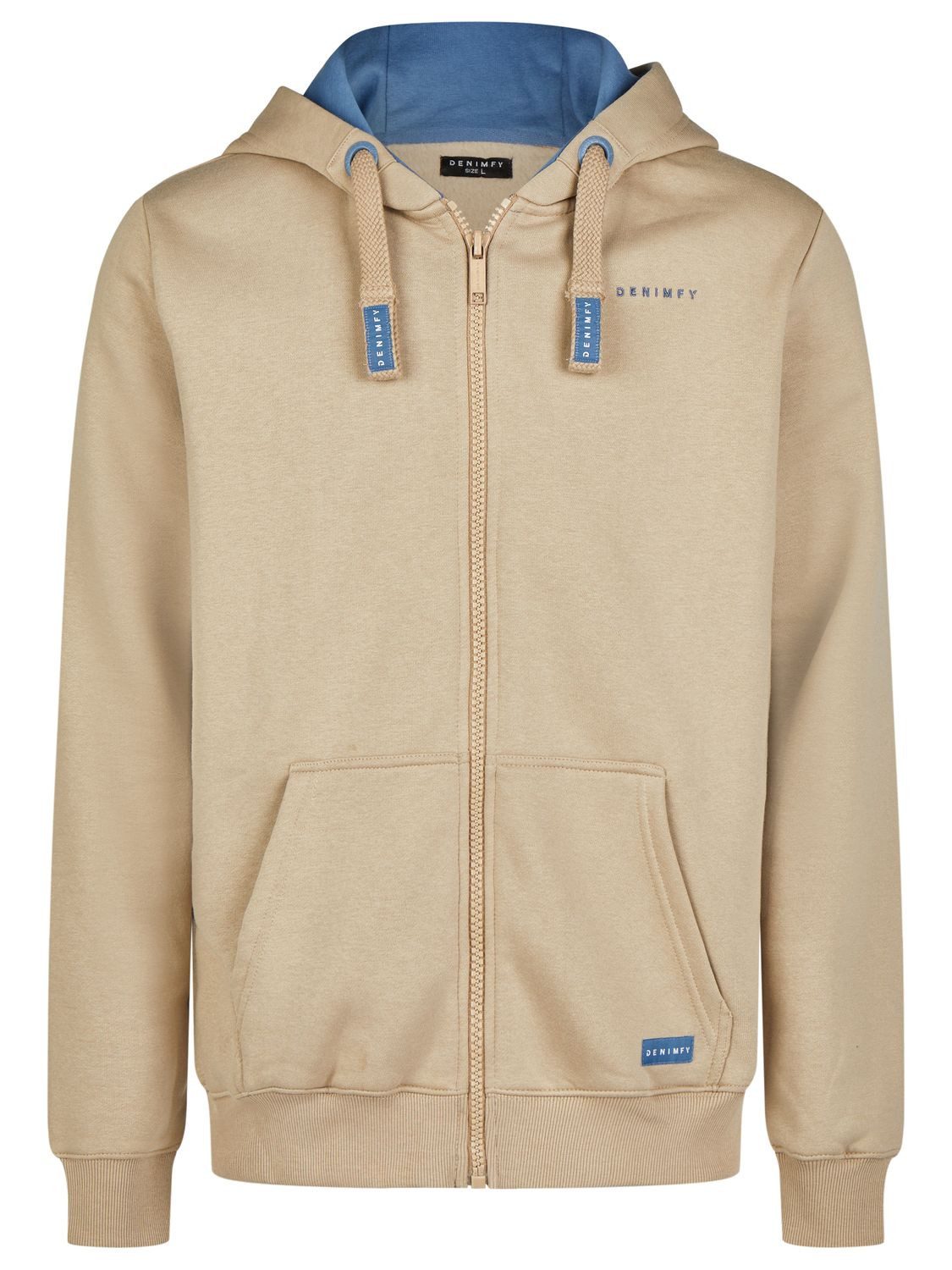 DENIMFY Kapuzensweatjacke Herren Sweatjacke DFLeo Regular Fit Hoodie mit Kängurutasche – Bild 3 von 4