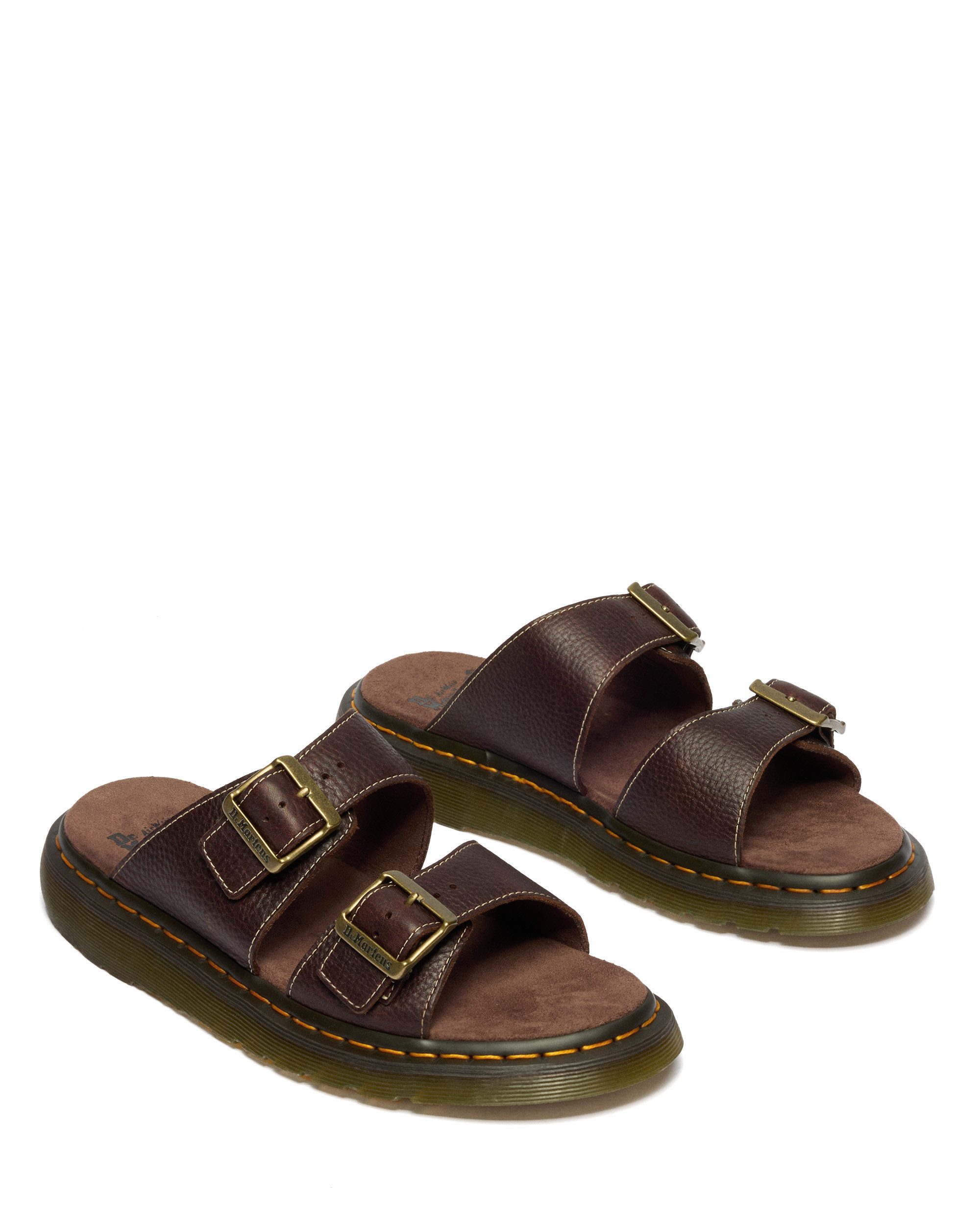 DR. MARTENS Josef Pantolette Sommerschuh, Schlupfschuh mit Logoprägung an den Schnallen, Slide