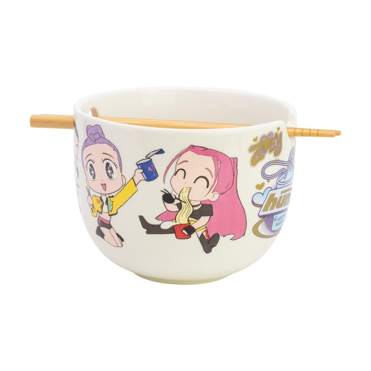KPop Demon Hunters Schüssel Ramen Schüssel 2515 ml mit Stäbchen Geschenkbox, Keramik