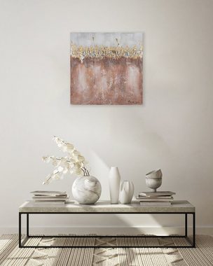 KUNSTLOFT Gemälde Quartzscape 60x60 cm, Leinwandbild 100% HANDGEMALT Wandbild Wohnzimmer