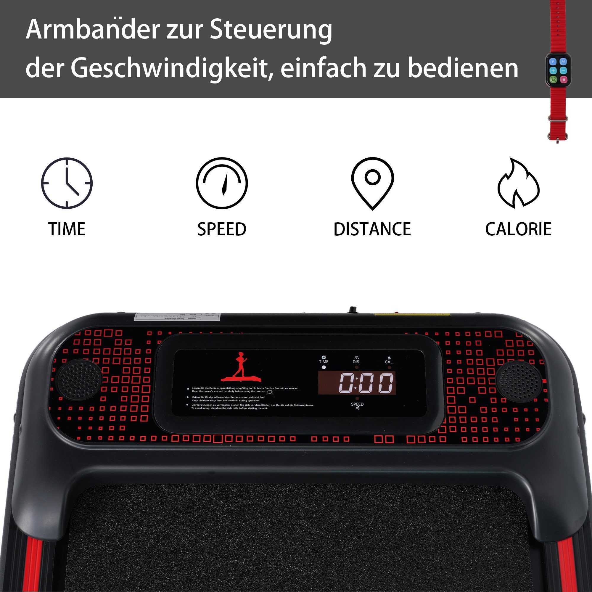 Laufband Smart Flachbett-Laufband, GLIESE mit Home Armband-Controller