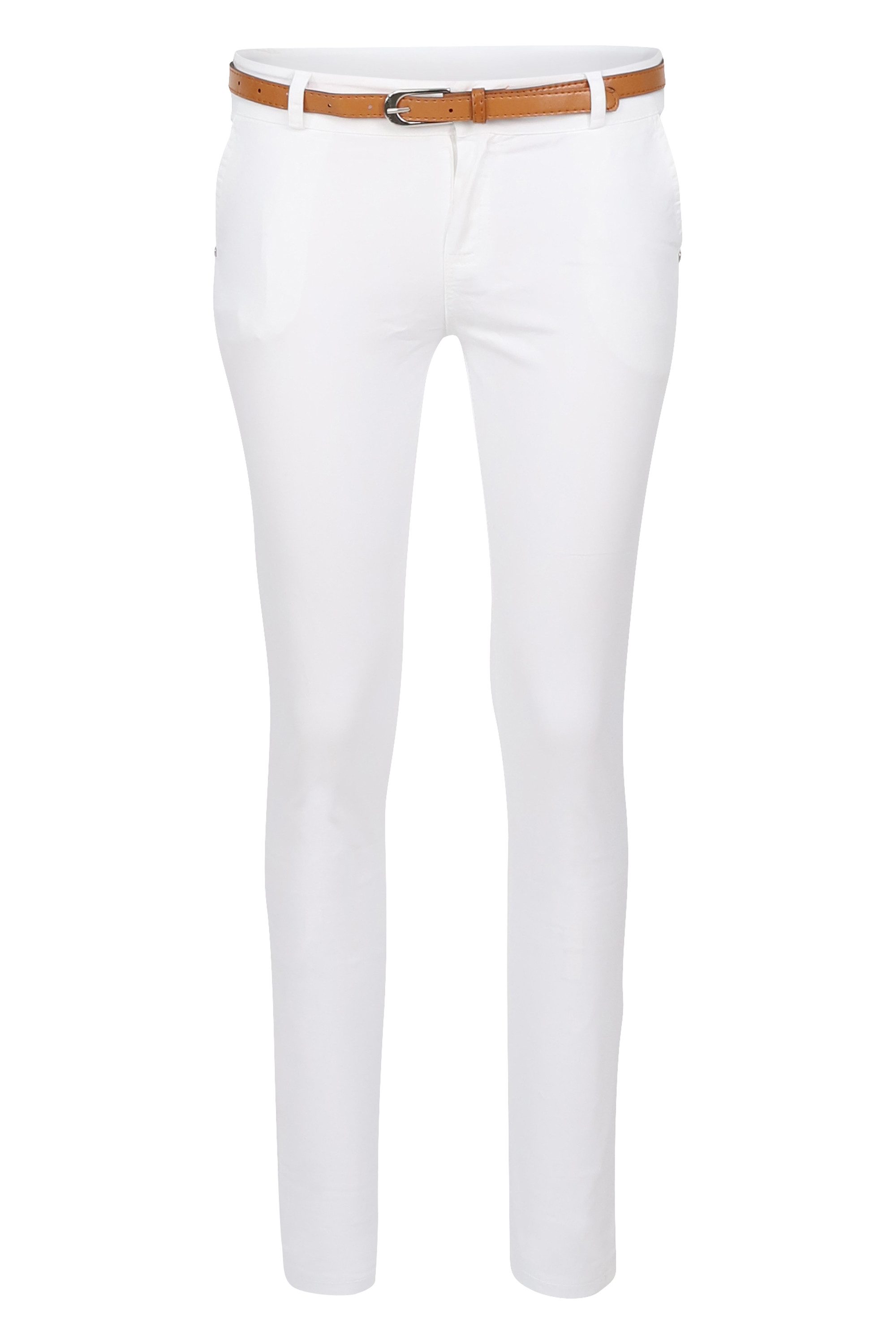 malito more than fashion Chinohose 2156 unifarbene Stretch Basic Hose Slim günstig online kaufen