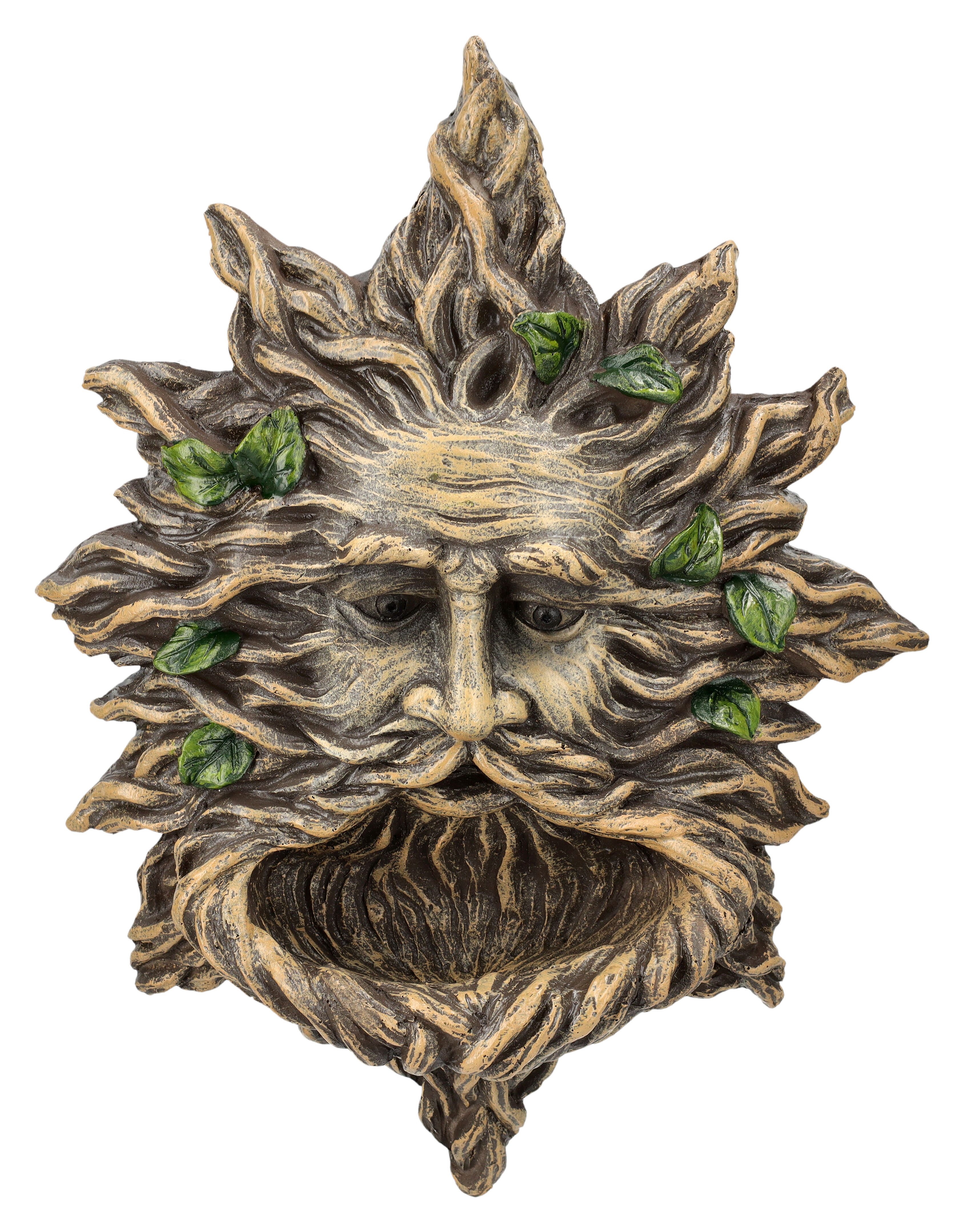Wanddekoobjekt Wandrelief Greenman - Alba der Fütterer - Fantasy Futterhaus Wanddeko