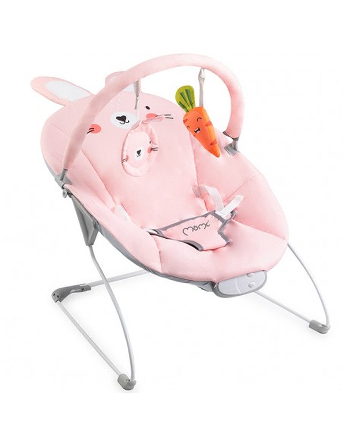 Babyschaukel MoMi GLOSSY - Leichte Babyliege für Kinder bis 9 kg mit Spielbügel