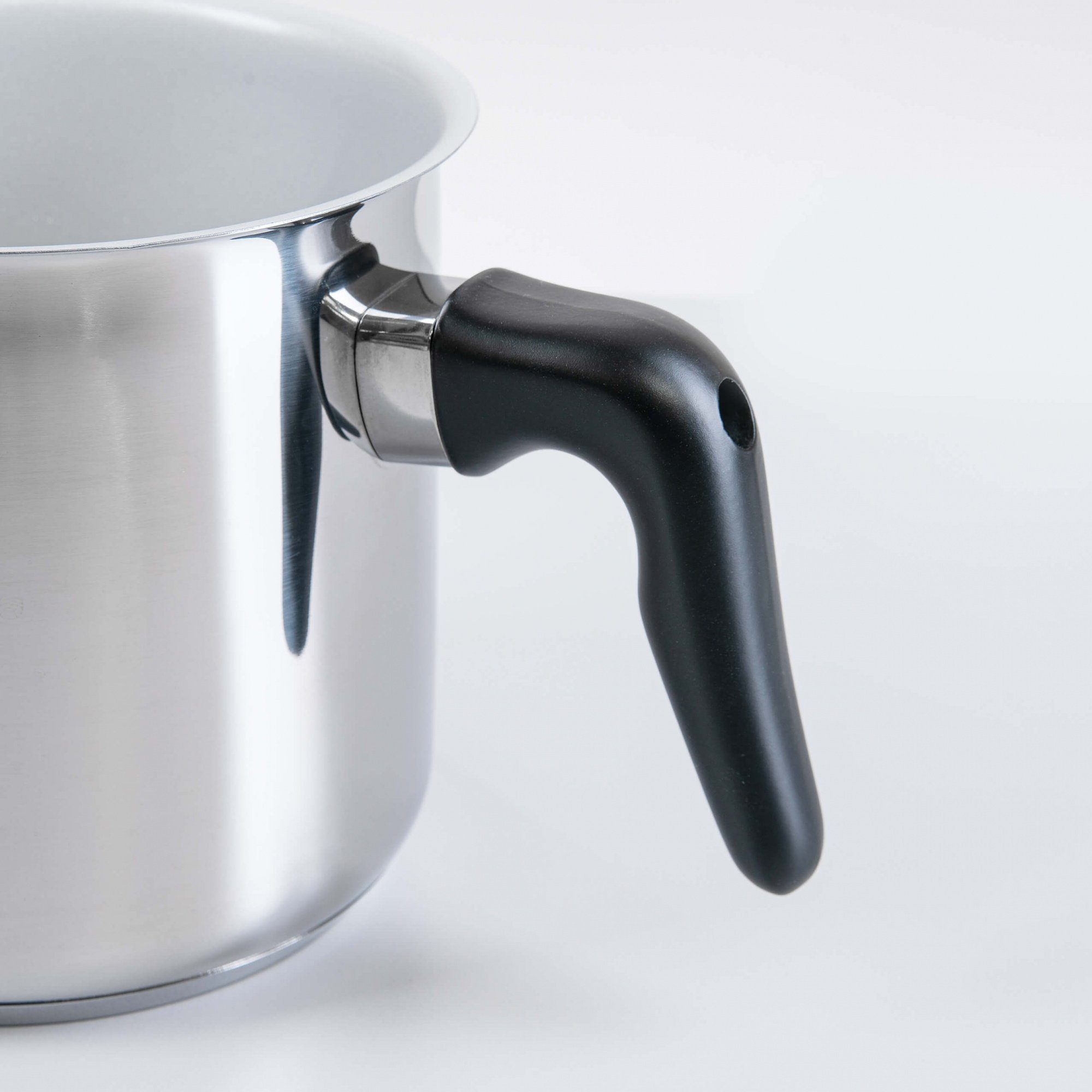 Genius Milchtopf Cerafit Steel Milchtopf 14 cm, Edelstahl, Keramik, Antihaft-Beschichtung