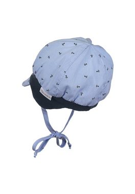 Sterntaler® Strickmütze Mütze (1-St., Kinder Strickmütze mit Bindebänder und angestickten Ohrenklappen) Baby Mütze mit Bindeband und Ohrenklappen