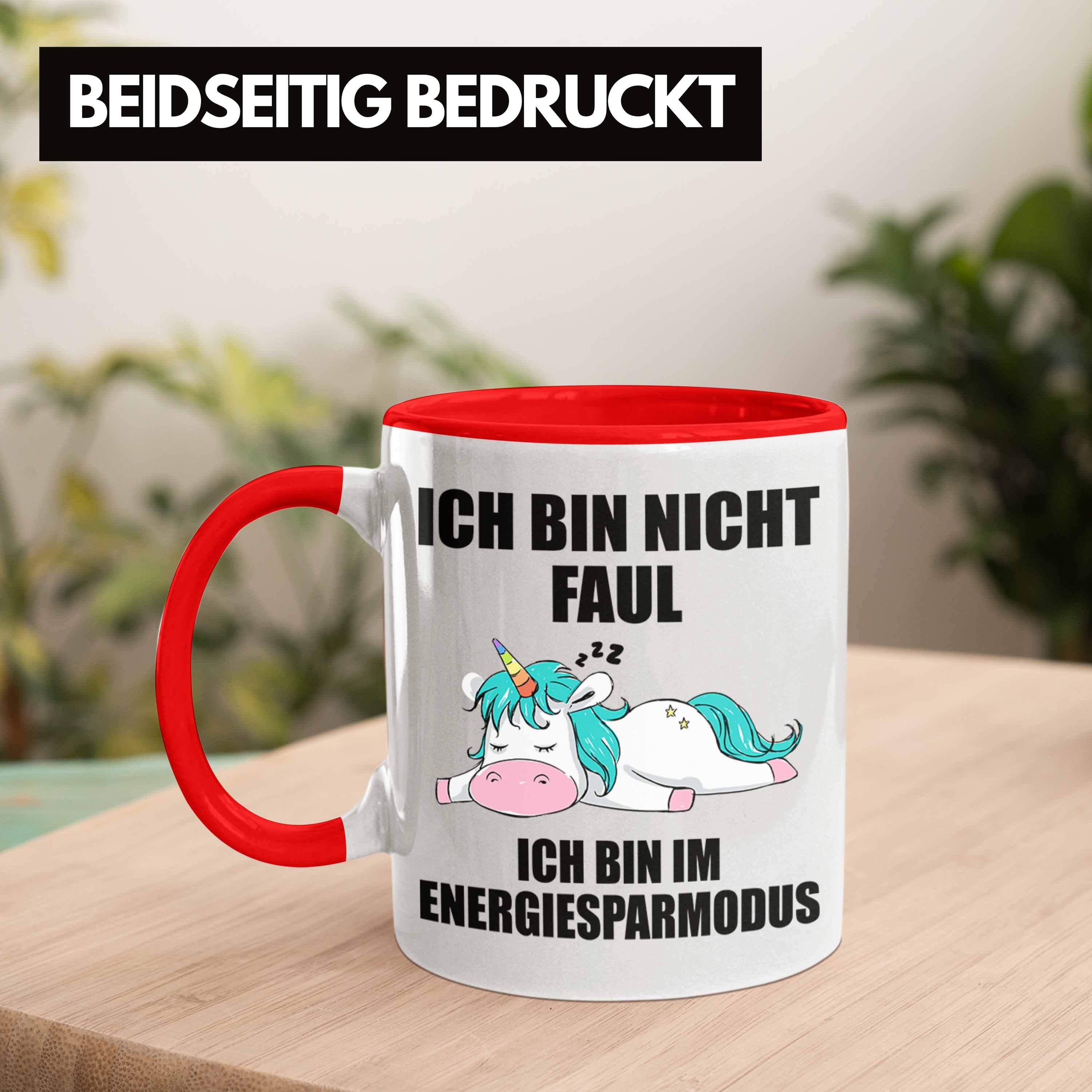 Kollegin Tasse Trendation Geschenk Arbeitskollege Trendation - Rot Lustige Sprüchen Faule Tasse mit