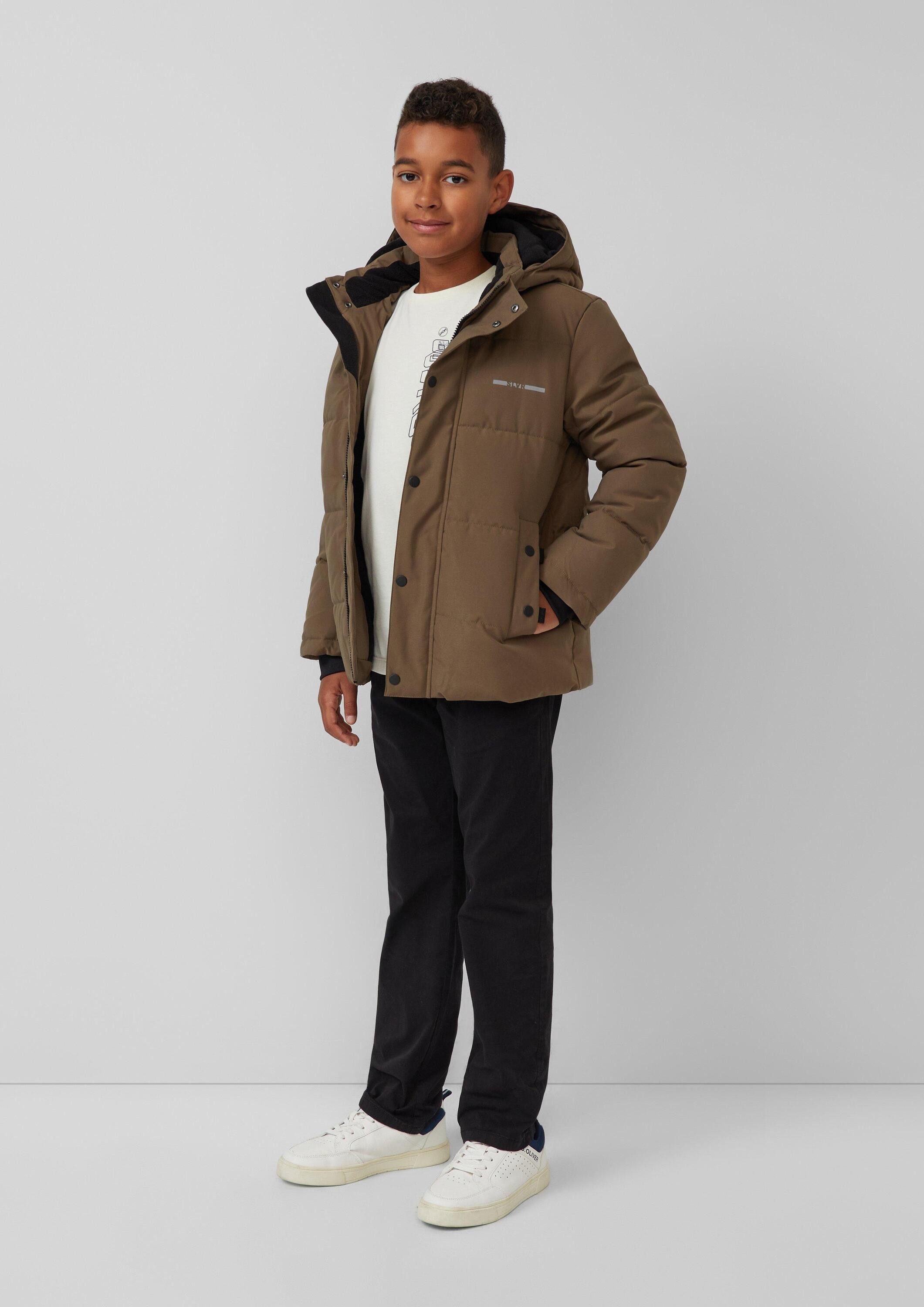 s.Oliver Winterjacke Outdoor-Jacke Steppjacke mit abnehmbarer Kapuze