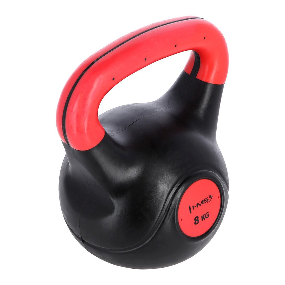 HMS Kettlebell Kugelhantel Schwunghantel Ganzkörpertraining, (Spar-Set, 23 x 26 x 18 cm), Zementkern, PE-Mantel, farbiger Griff