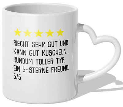 22Feels Tasse Freund Jahrestag Geschenk Ihn Valentinstag Männer 1 2 Jahre Paar, Keramik, Made In Germany, Spülmaschinenfest, Herzhenkel